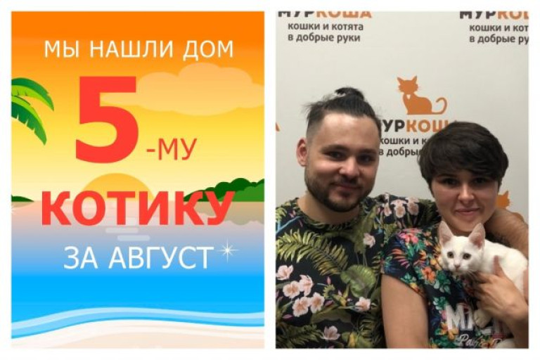 Котёнок Сахарок стал частью прекрасной семьи!