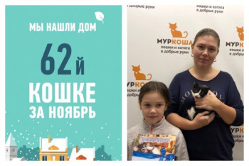 Спустя три недели обрела дом крошка Маргуня!